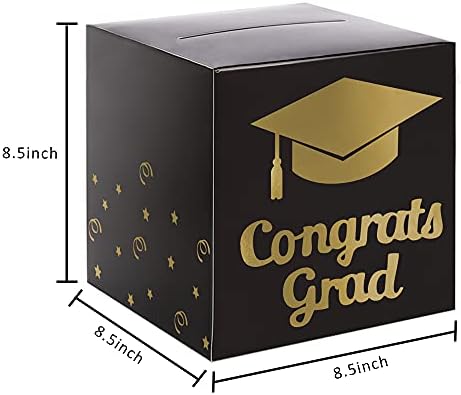 Graduation Card Box Holder Black Foldable