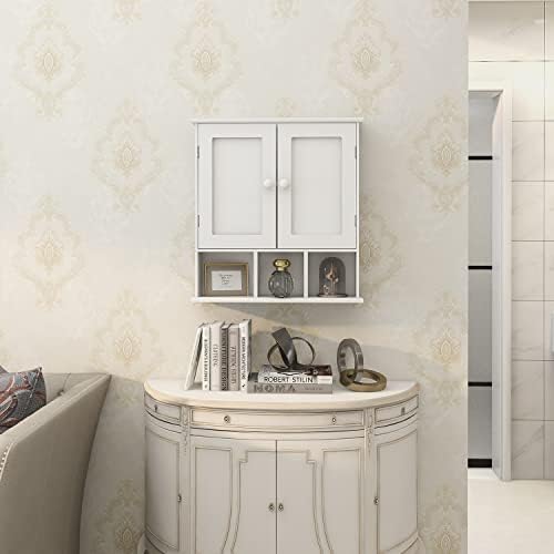 TaoHFE Wall Cabinet Over Toilet Storage With Adjustable Shelves