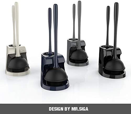 MRSIGA Toilet Plunger and Bowl Brush Combo Set