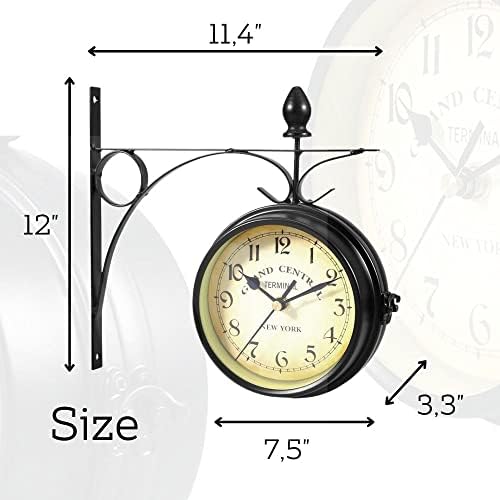 BELMAKS Vintage Double Sided Wall Clock
