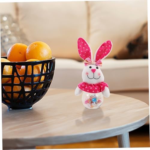 SUPVOX Transparent Bunny Candy Jar for Easter Treats