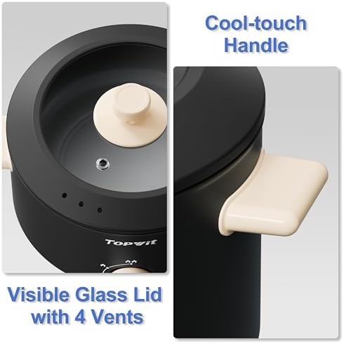 TOPWIT 4L Electric Hot Pot with Non-Stick Coating