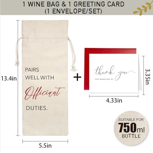 YAANUNULU Wine Bag with Greeting Card for Wedding Registry