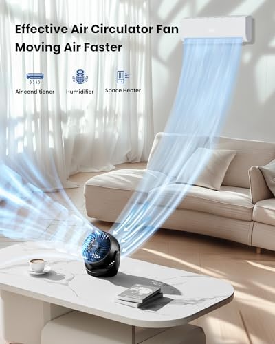 Gaiatop 5-Inch Portable Desk Fan - 3 Speed Black