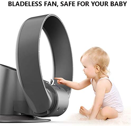 YUMUO Super Cold Wind Bladeless Fan Silver 30x30cm