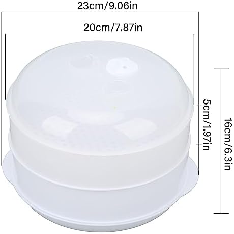 Microwave Steamers with Lid Handle and Transparent Cover