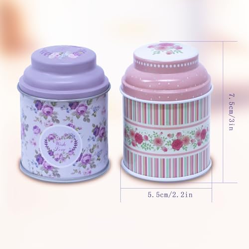 TooGet Elegant Metal Tinplate Cylinders 6-Pack