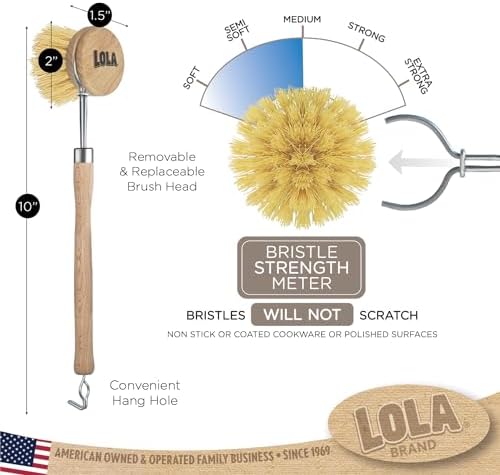 Lola Products Tampico Vegetable Dish Brush