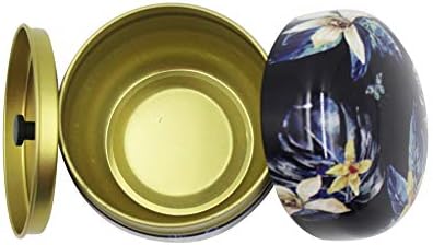 2 Pack Mini Tea Storage Containers with Flowers Pattern