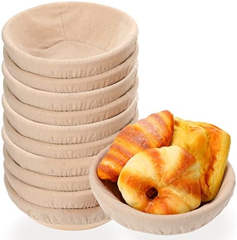 Patelai 10 Piece Sourdough Proofing Baskets with Liners and Scrapers