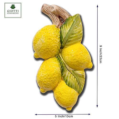 Italian Ceramic Lemons Wall Decoration for Kitchen