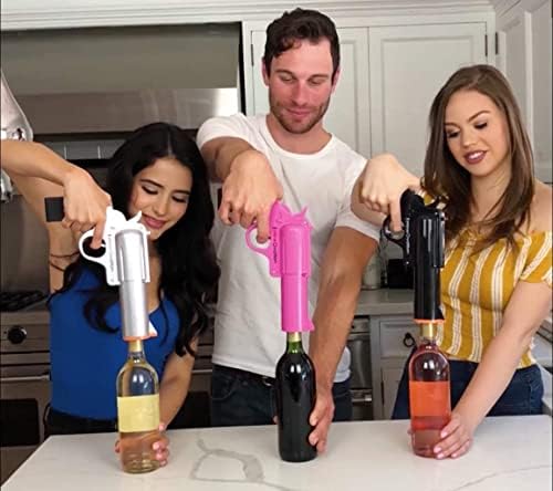 WineOvation Electric Gun Wine Opener - Silver