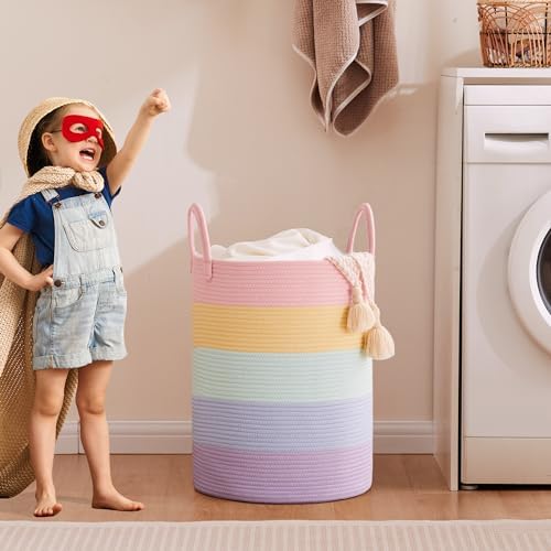 62L Rainbow Laundry Hamper for Baby Girls and Kids