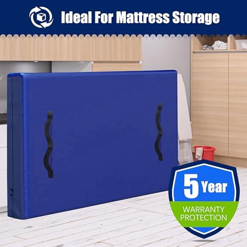 Cosy Family Mattress Encasement with 8 Handles - Queen Size Blue