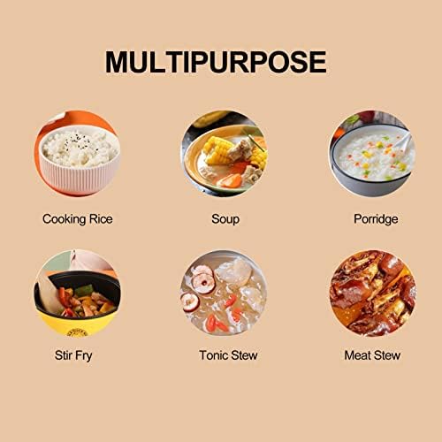TOPINCN Multi Functional 2L Mini Electric Rice Cooker