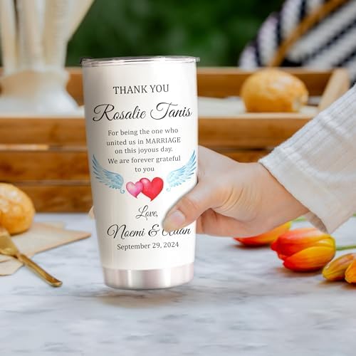 Personalized Wedding Officiant Coffee Tumbler 20 Oz