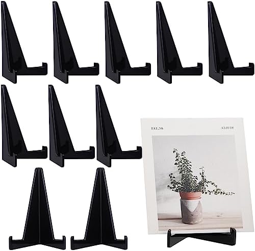 Bucherry 10 Pack Mini Easel Display Stand Acrylic Black