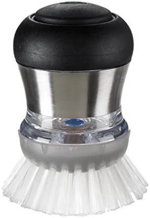 OXO Steel Soap Dispensing Palm Brush 1