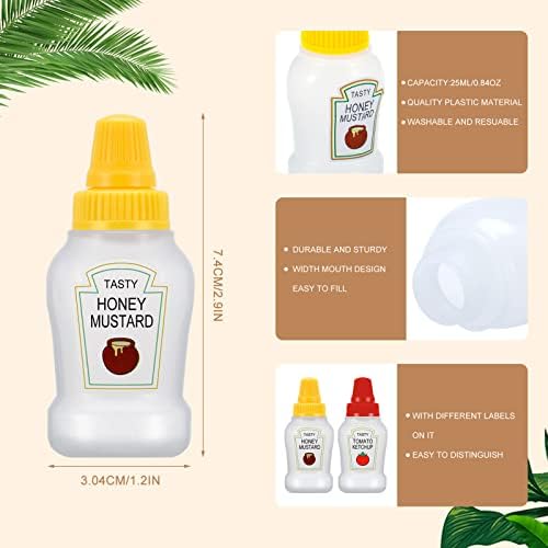 Jspupifip Mini Condiment Squeeze Bottles Set of 4