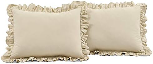 Lush Decor Reyna Soft Knitted Ruffle Blanket King Wheat