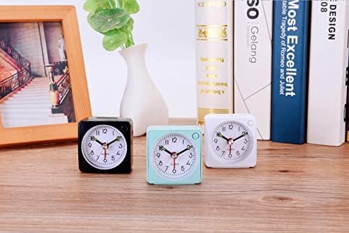 Jisile Ultra Small Analog Alarm Clock with Snooze and Light Function