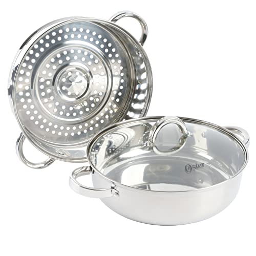 Oster Sangerfield 5-Quart Pasta Pot Set with Steamer and Lid