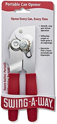Portable Can Opener with Sharp Blade and Easy Turn Knob Green