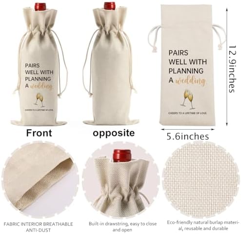 YUANHAO Wedding Gift Wine Bag with Drawstring