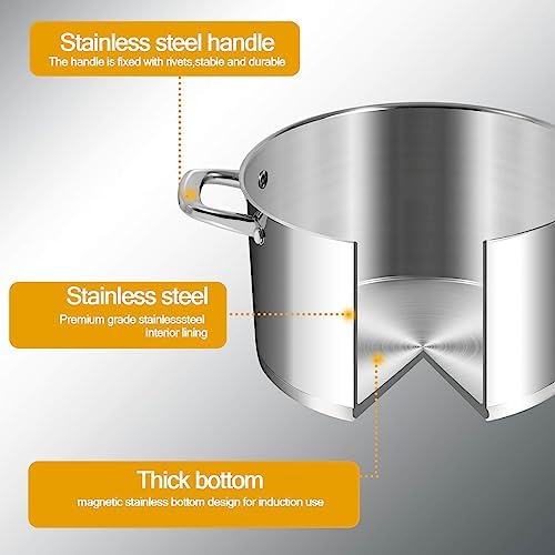 Stainless Steel Stock Pot 8 Qt With Lid