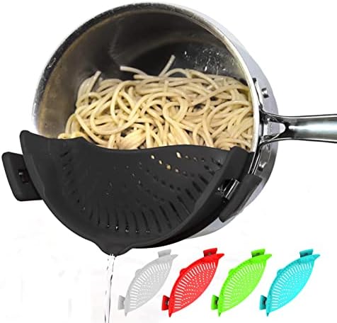 Arlig Clip On Pasta Strainer Universal Fit for Pots and Bowls