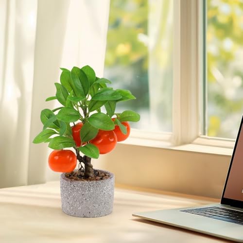 Woration Artificial Orange Tree Bonsai Indoor Decor