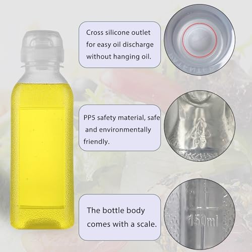 RAMFIYN 10oz Condiment Squeeze Bottles with Flip Top - 6 Pack