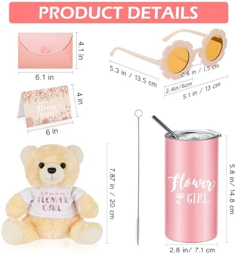Woanger 5 Pcs Flower Girl Proposal Gifts Set