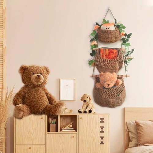 3-Tier Hanging Fruit Basket for Kitchen and Living Room