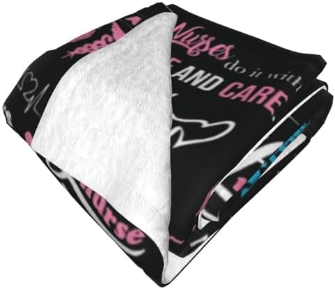 Funny Nurse Gifts for Women Soft Flannel Blanket