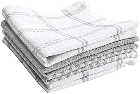 T-Fal Premium Waffle Dish Cloths 4-Pack Grey