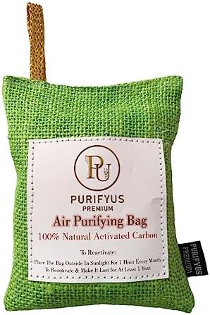 Purifyus Premium Activated Carbon Air Purifying Bag 200 Gram Light Green
