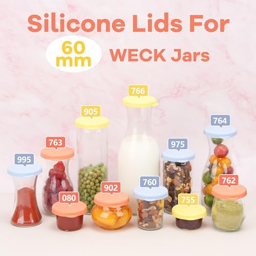 Purekra 60mm Silicone Lids for Weck Jars 2 Pack