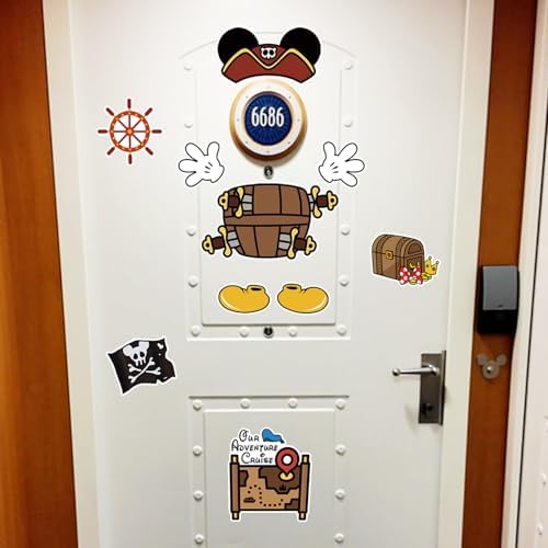 10 Pack Pirate Magnetic Door Decorations