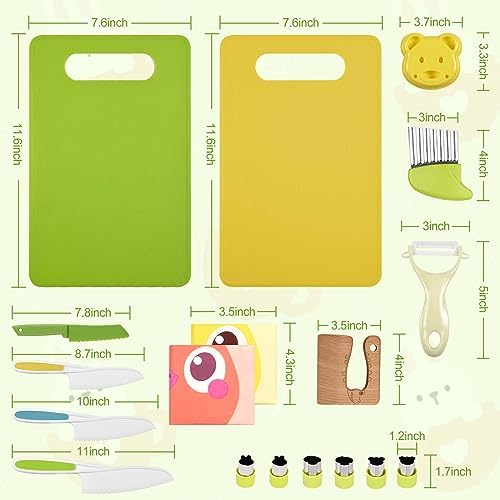 18 Pieces Montessori Kitchen Tools Toy Set for Toddlers Kids