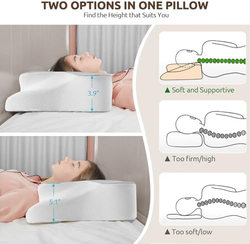 DONAMA Memory Foam Cervical Pillow for Sleeping Support