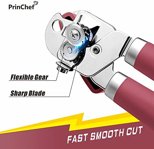 PrinChef Manual Can Opener with Magnet - Red
