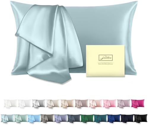 Suatien Mulberry Silk Pillowcase 20x26 Standard Size with Hidden Zipper