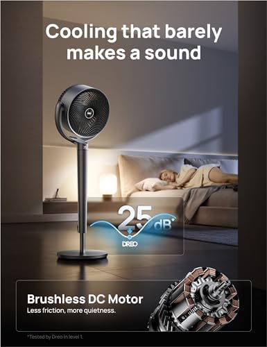 Dreo Oscillating Fan for Bedroom with Smart Control