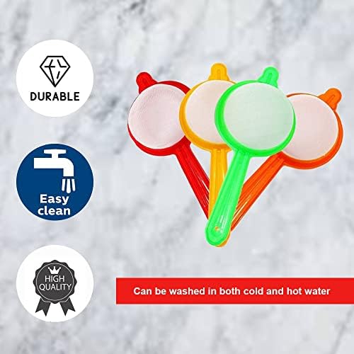 Plastic Tea and Coffee Strainers Set of 4 Multicolour