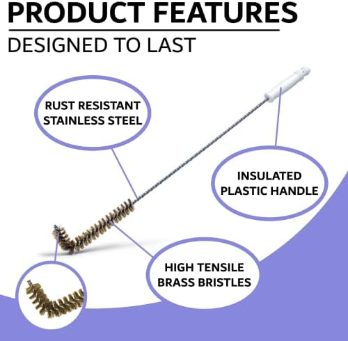 L-Shaped Deep Fryer Cleaning Brush 750F Heat Resistant