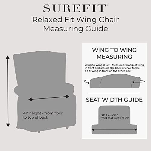 SureFit Essential Twill Armchair Slipcover White 1