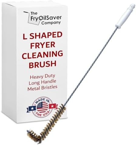 L-Shaped Deep Fryer Cleaning Brush 750F Heat Resistant