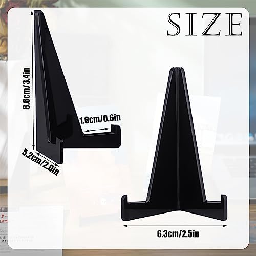Bucherry 10 Pack Mini Easel Display Stand Acrylic Black