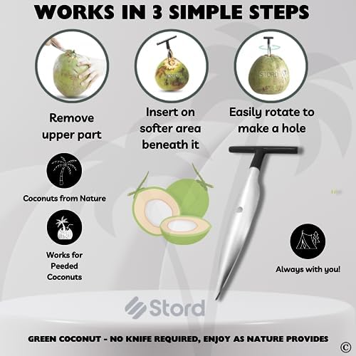 S STORD Coconut Opener - Fast Safe and Easy to Use